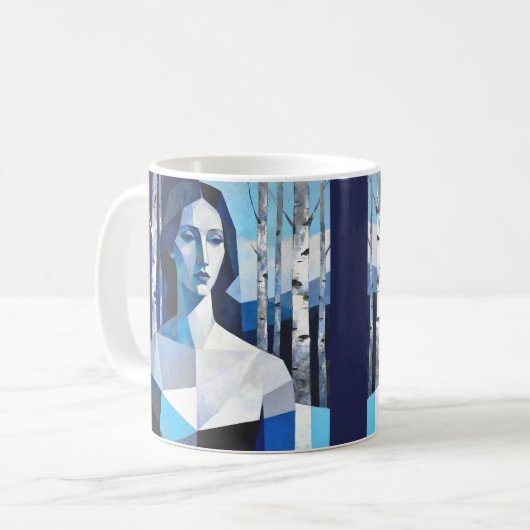 Mug La Pose de « Caelith » – Un Portrait Abstrait (Devant gauche)