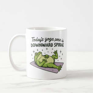 Mug La pose de yoga d'aujourd'hui est la grenouille dr