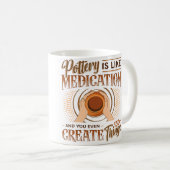 Mug La poterie est comme la méditation Vous créez mêm (Devant droit)