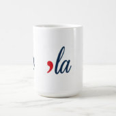 Mug LA pour Kamala Harris. Blanc, Rouge, Bleu (Centre)