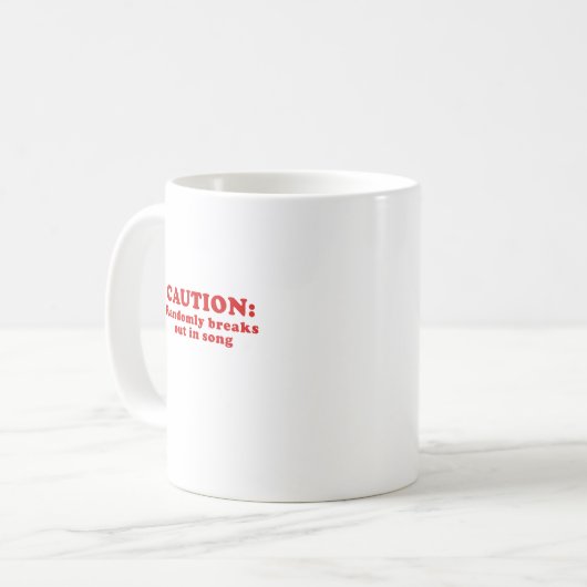 Mug La précaution éclate aléatoirement dans la chanson (Devant gauche)