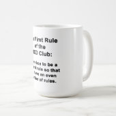 Mug La première règle du club d'OCD (Devant droit)