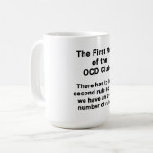 Mug La première règle du club d'OCD (Devant gauche)