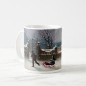 Mug La première scène de Noël de neige (Devant gauche)