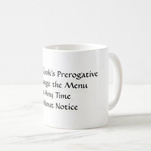 MUG LA PRÉROGATIVE DU CUISINIER (Devant droit)
