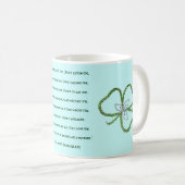 Mug La prière de shamrock de St Patrick celtique (Devant droit)