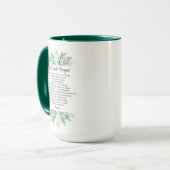 Mug La prière du Seigneur avec de la verdure ~ Matthie (Devant gauche)