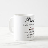 Mug La prière est le bain intérieur de l'amour (Devant gauche)