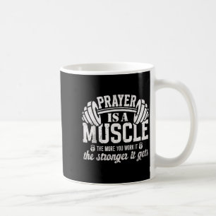 Mug La prière est un muscle Citation de gym de fitness