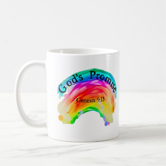 Mug La promesse arc-en-ciel de Dieu (Gauche)