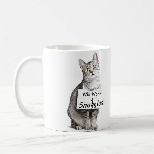 Mug La publicité mignonne de chat de Mau d'Egyptien (Gauche)