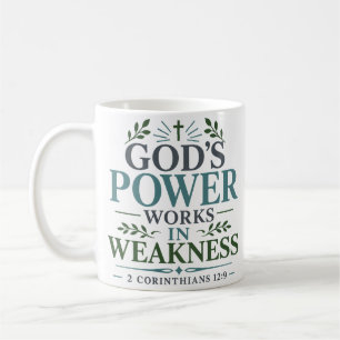 Mug La puissance de Dieu agit dans la faiblesse Citati