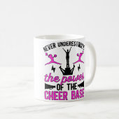 Mug La puissance de la base de cheerleading Base de ch (Devant droit)
