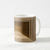 Mug La pyramide jaune Abstraite comprend en profondeur (Devant droit)