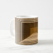 Mug La pyramide jaune Abstraite comprend en profondeur (Devant gauche)