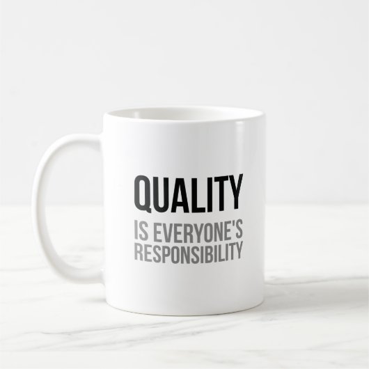Mug La qualité est la responsabilité de chacun (Gauche)