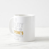 Mug La qualité est la responsabilité de chacun Citatio (Devant gauche)