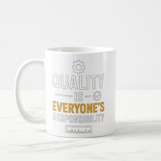 Mug La qualité est la responsabilité de chacun Citatio (Gauche)