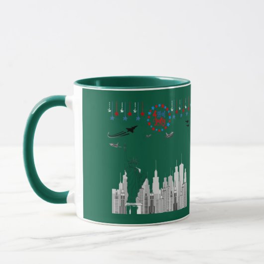 Mug La quatrième forêt scintillante verte (Gauche)