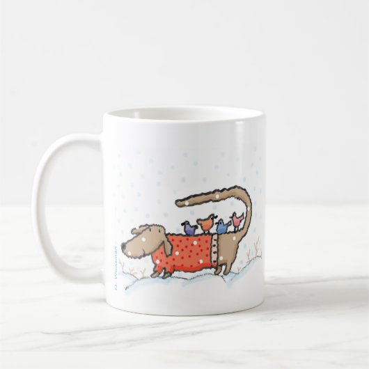 Mug "La queue des parapluies d'un Dachshund" (Gauche)