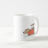 Mug "La queue des parapluies d'un Dachshund" (Devant droit)