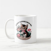 Mug La rage me consume chat fleur chat mignon mème de  (Gauche)