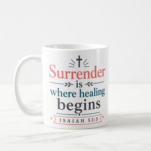 Mug La reddition est où la guérison commence Vérité sc (Gauche)