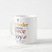Mug La reddition fait place à la joie Vérité scriptura (Devant gauche)