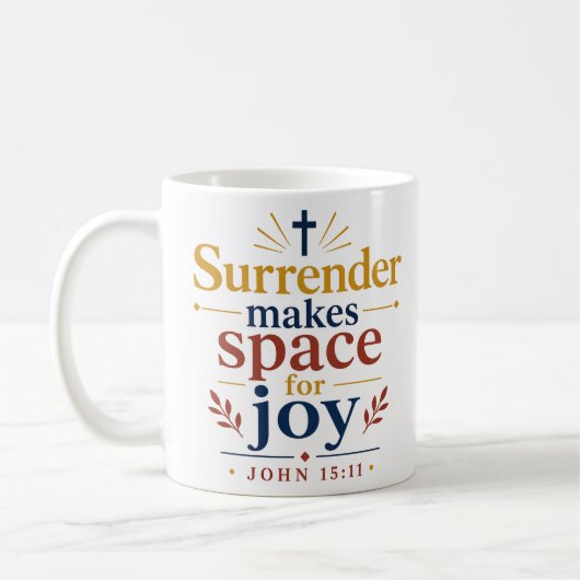 Mug La reddition fait place à la joie Vérité scriptura (Gauche)