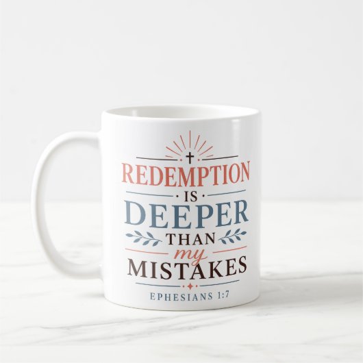 Mug La rédemption est plus profonde que mes erreurs ch (Gauche)