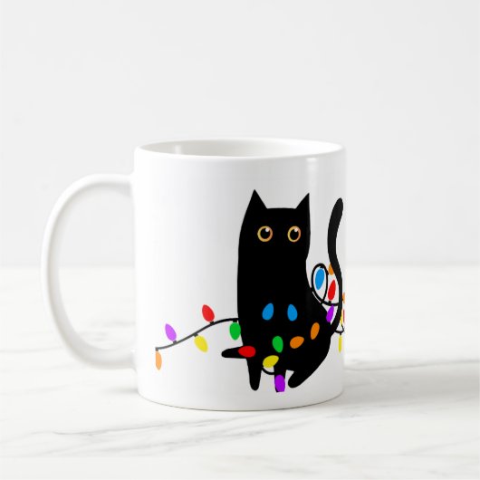 Mug La règle des chats noirs ! Whiskers & Christmas Ch (Gauche)