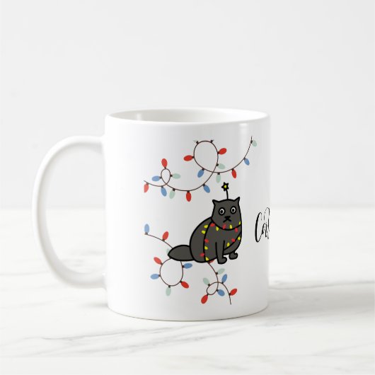 Mug La règle des chats noirs ! Whiskers & Christmas Ch (Gauche)
