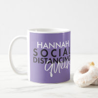 La reine de distance sociale conception de typogra