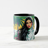 Mug "La reine de la pop saoudienne - Art patrimonial a (Devant droit)