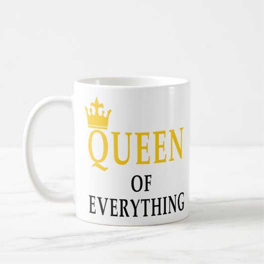 Mug La Reine de tout idée mignonne de cadeaux de (Gauche)