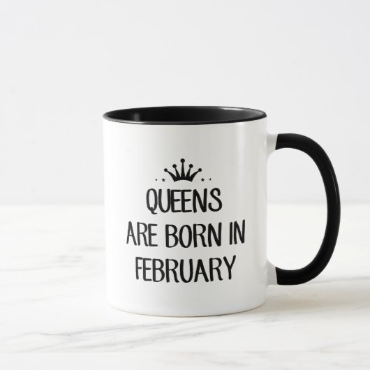 Mug La Reine sont en février T-shirt né (Droite)