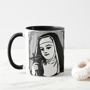 Mug La religieuse catholique traditionnelle habite ave