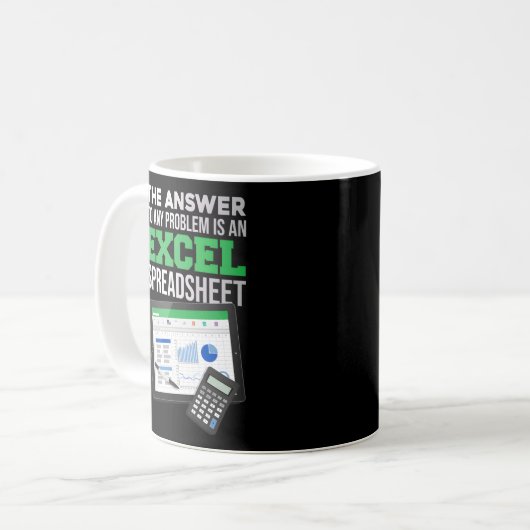 Mug La Réponse À Tout Problème Est Un Tableur Excel (Devant gauche)