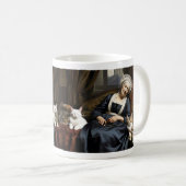 MUG " LA RÉPONSE DE LA DAME CHAT " (Devant droit)
