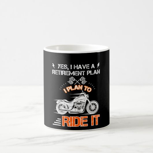 Mug La retraite de moto ont le plan à monter (Centre)