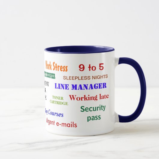 Mug La retraite jurent des mots ennuyant le classique (Droite)