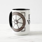 Mug La Roue Dusty : Roue et Afficher la purée de café (Devant gauche)