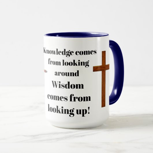 MUG LA SAGESSE VIENT DE REGARDER VERS LE HAUT (Devant droit)