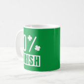 Mug La Saint-Patrick 0% Irlandais Trèfle à quatre feui (Devant gauche)