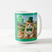 Mug La Saint-Patrick avec humour félin (Devant droit)