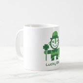 Mug La Saint-Patrick avec un lutin chanceux minimalist (Devant gauche)