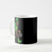 Mug La Saint-Patrick Bigfoot Vert Drôle Sasquatch Gran (Devant gauche)