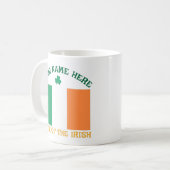 Mug La Saint-Patrick Drapeau Irlande Nom Personnalisé  (Devant gauche)