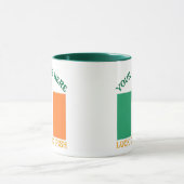 Mug La Saint-Patrick Drapeau Irlande Nom Personnalisé (Centre)