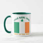 Mug La Saint-Patrick Drapeau Irlande Nom Personnalisé (Gauche)
